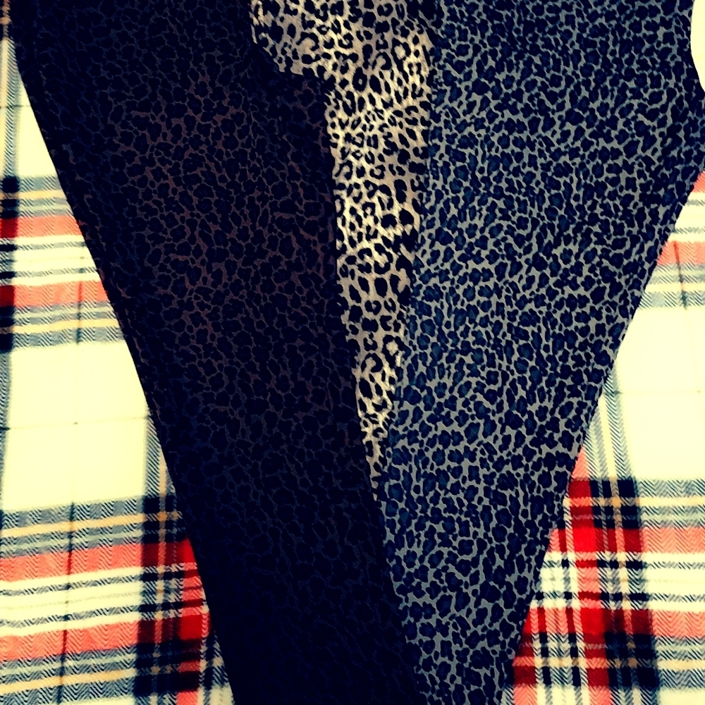Faded Glory Brown and Black Leopard Print Leggings
